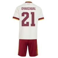 Camiseta España Mikel Oyarzabal #21 Segunda Equipación Replica Mundial 2026 para niños mangas cortas (+ Pantalones cortos)